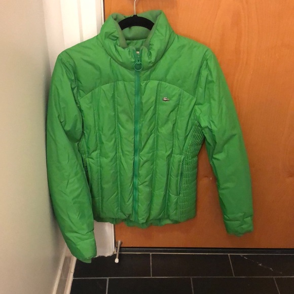 Coats | Lacoste Green And Puffer Coat 